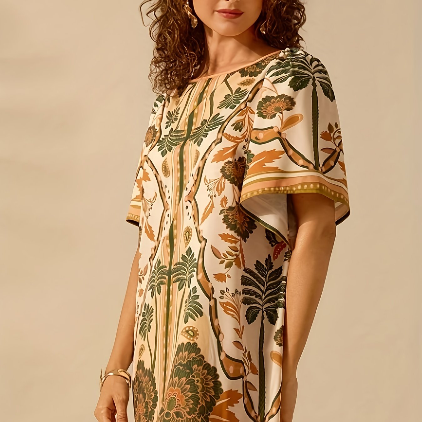 Suzy | Tunic with Tropical Flower Print