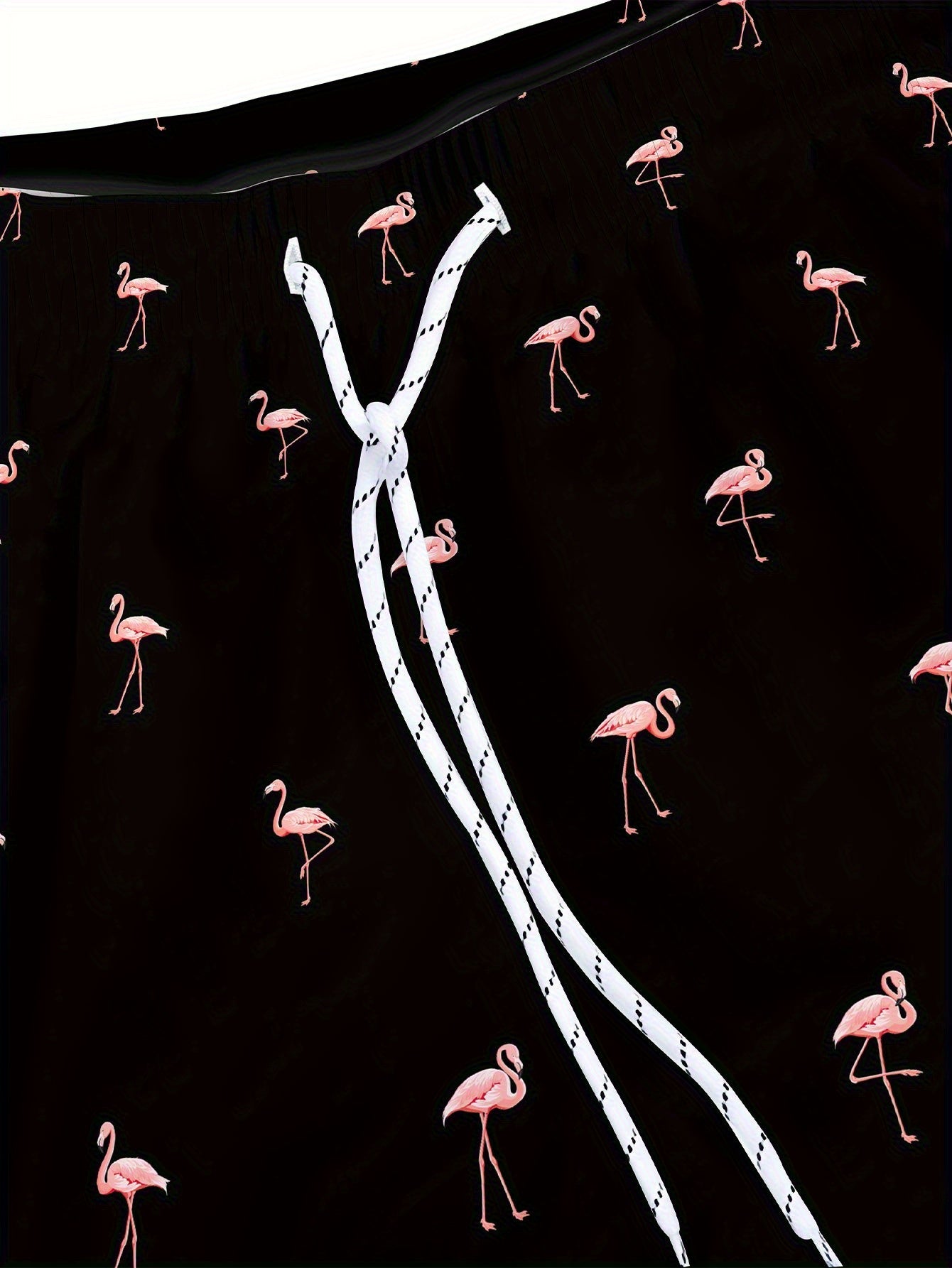Flamingo print swimming trunks