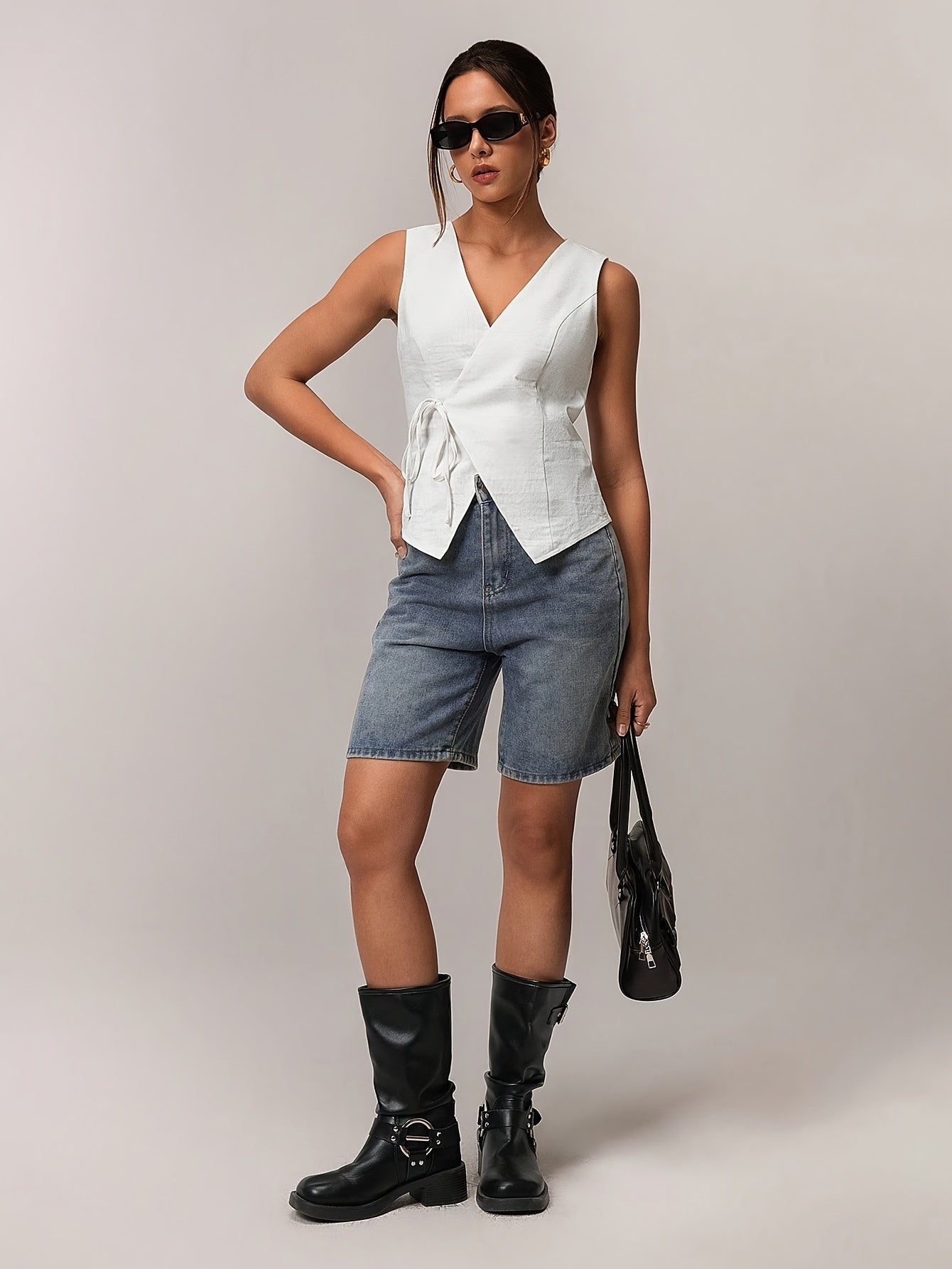 Nena | Wrap Top with bow detail