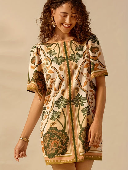 Suzy | Tunic with Tropical Flower Print