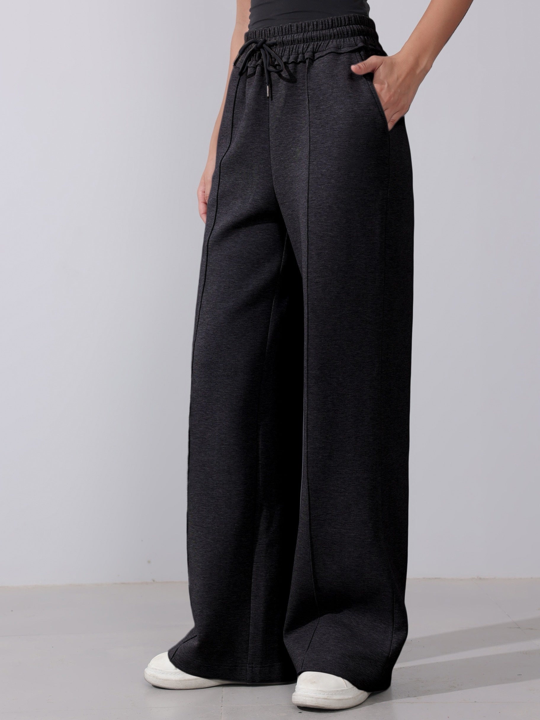 Anicia | Casual cotton piping trousers