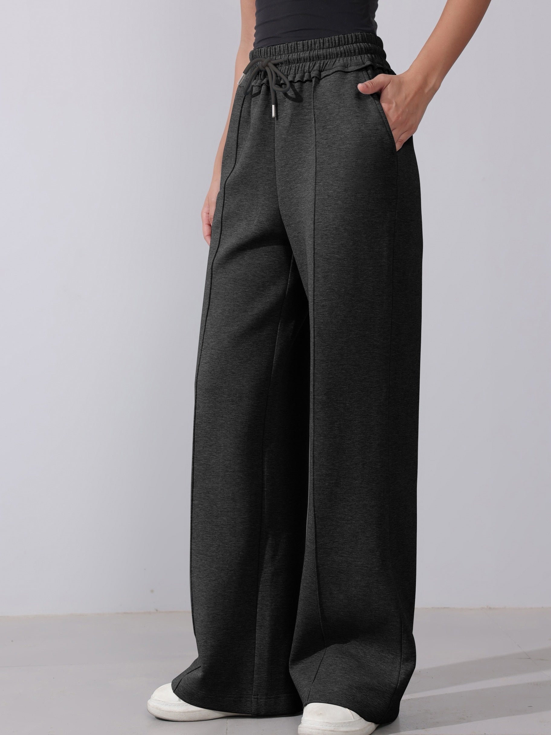 Anicia | Casual cotton piping trousers
