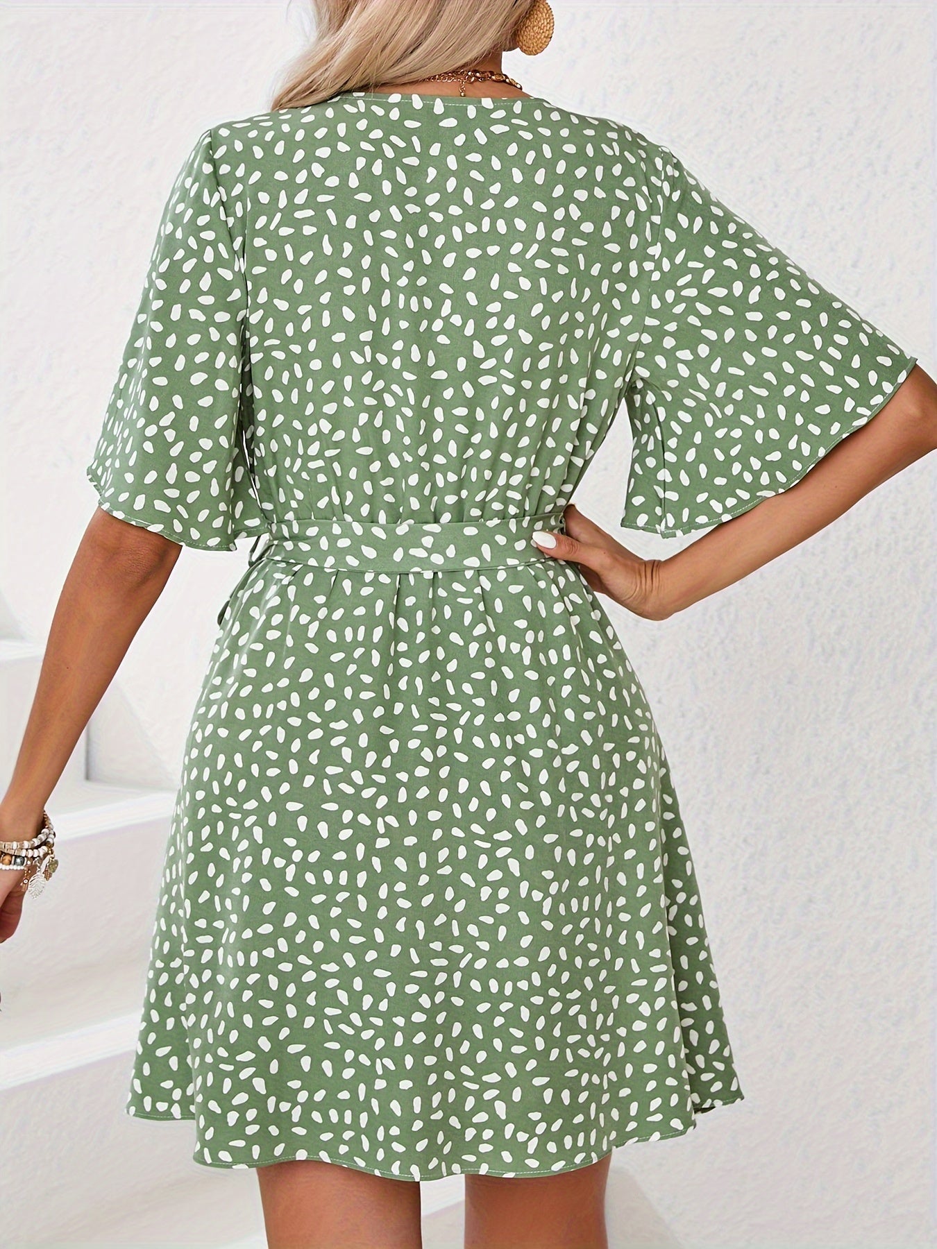 Fenna | Dress with leaf print