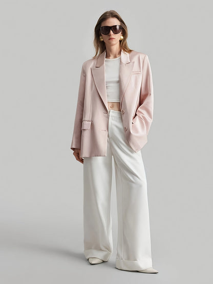 Rose Satin Blazer