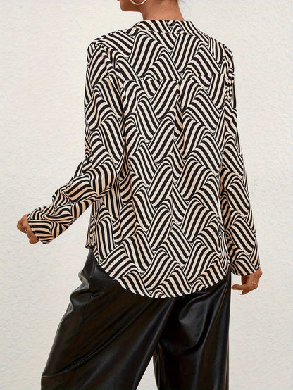 Joya | Zebra Print Blouse with V-Neck