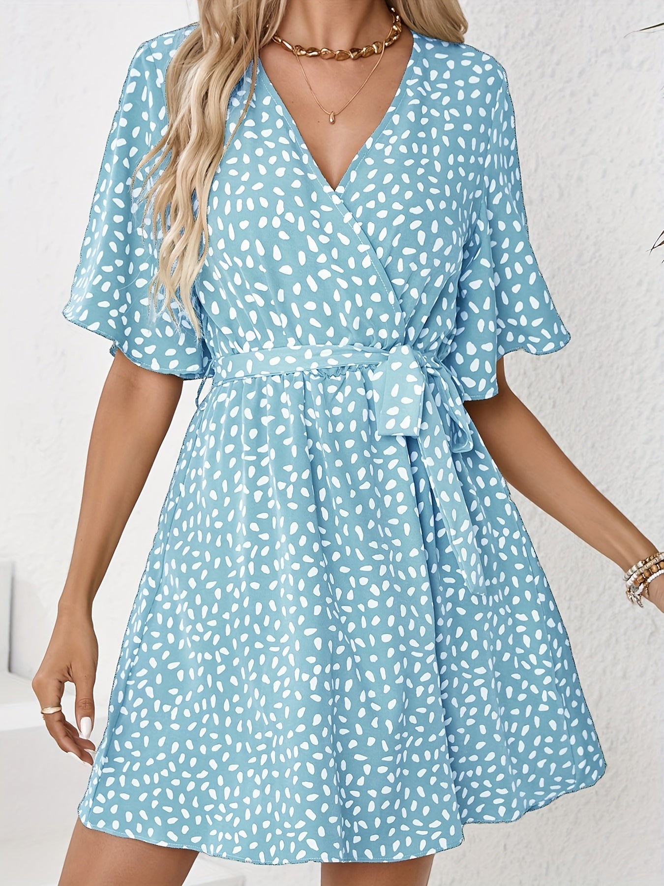 Fenna | Dress with leaf print