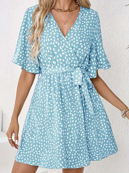 Fenna | Dress with leaf print