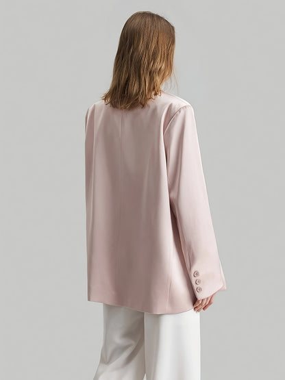 Rose Satin Blazer