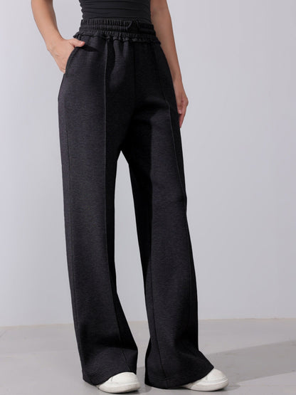 Anicia | Casual cotton piping trousers