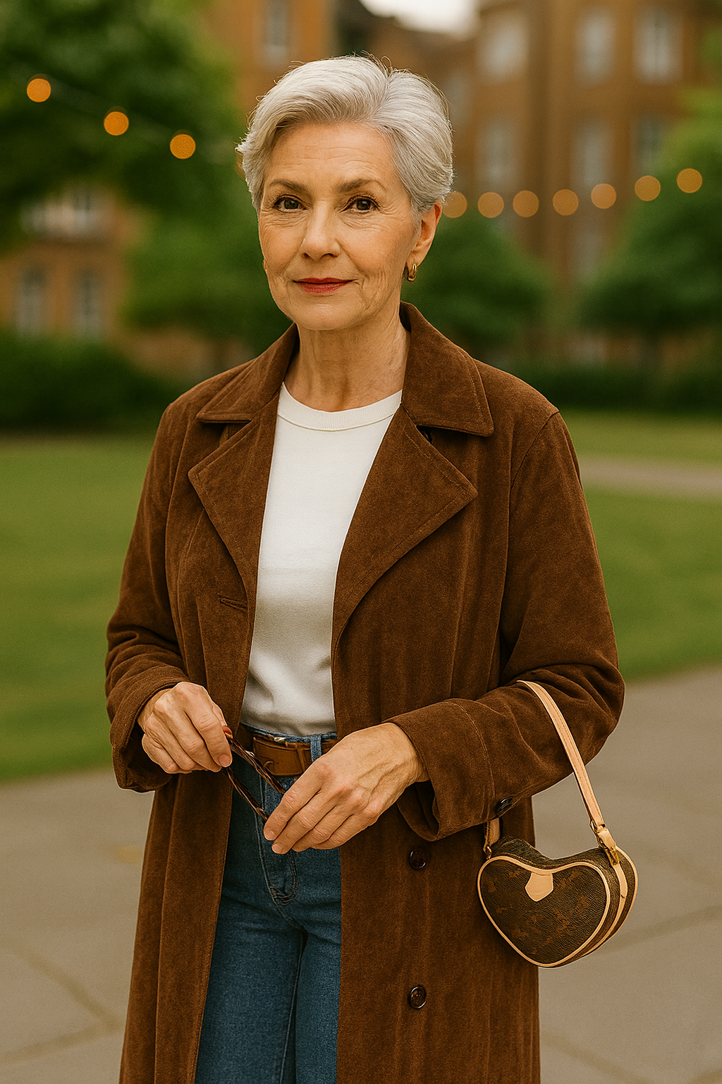 Edith Suede Trench Coat