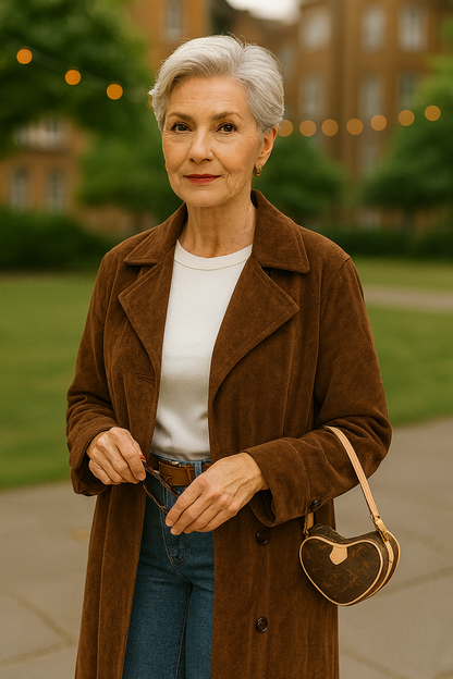 Edith Suede Trench Coat