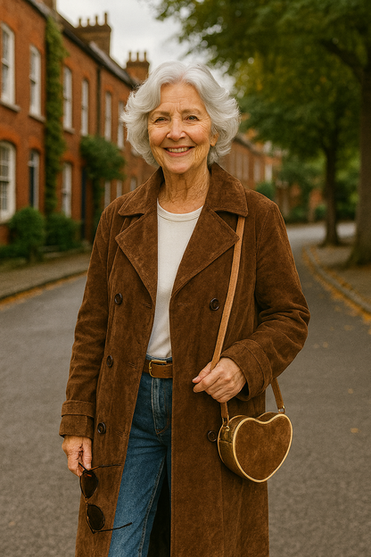 Edith Suede Trench Coat