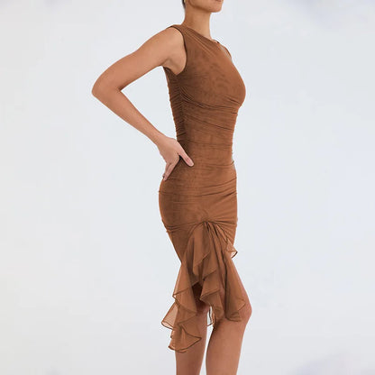 Resa | Ruffled midi dress