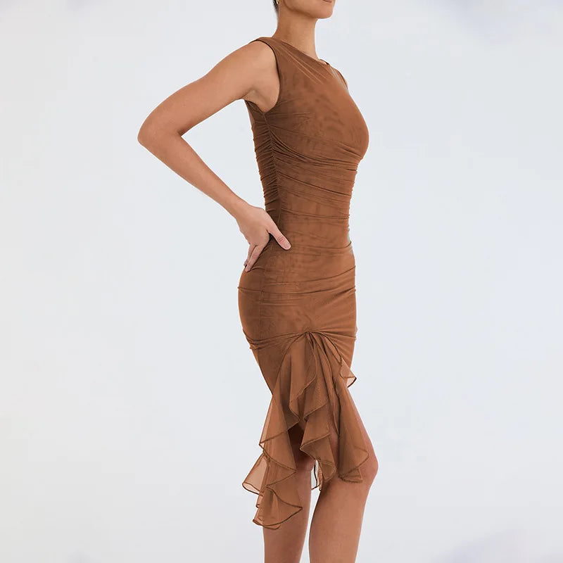 Resa | Ruffled midi dress