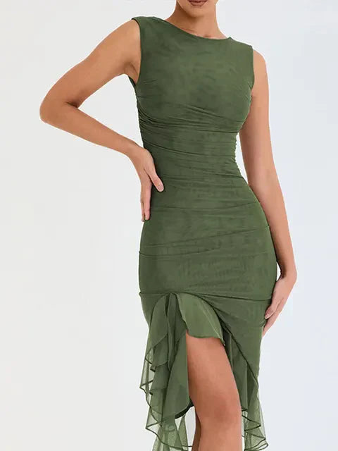 Resa | Ruffled midi dress