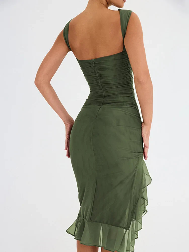 Resa | Ruffled midi dress