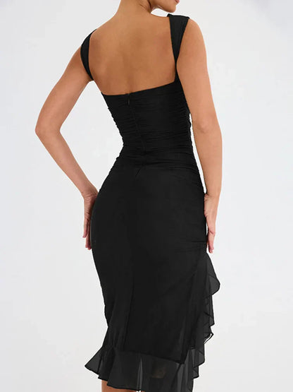 Resa | Ruffled midi dress