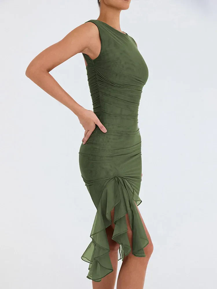 Resa | Ruffled midi dress
