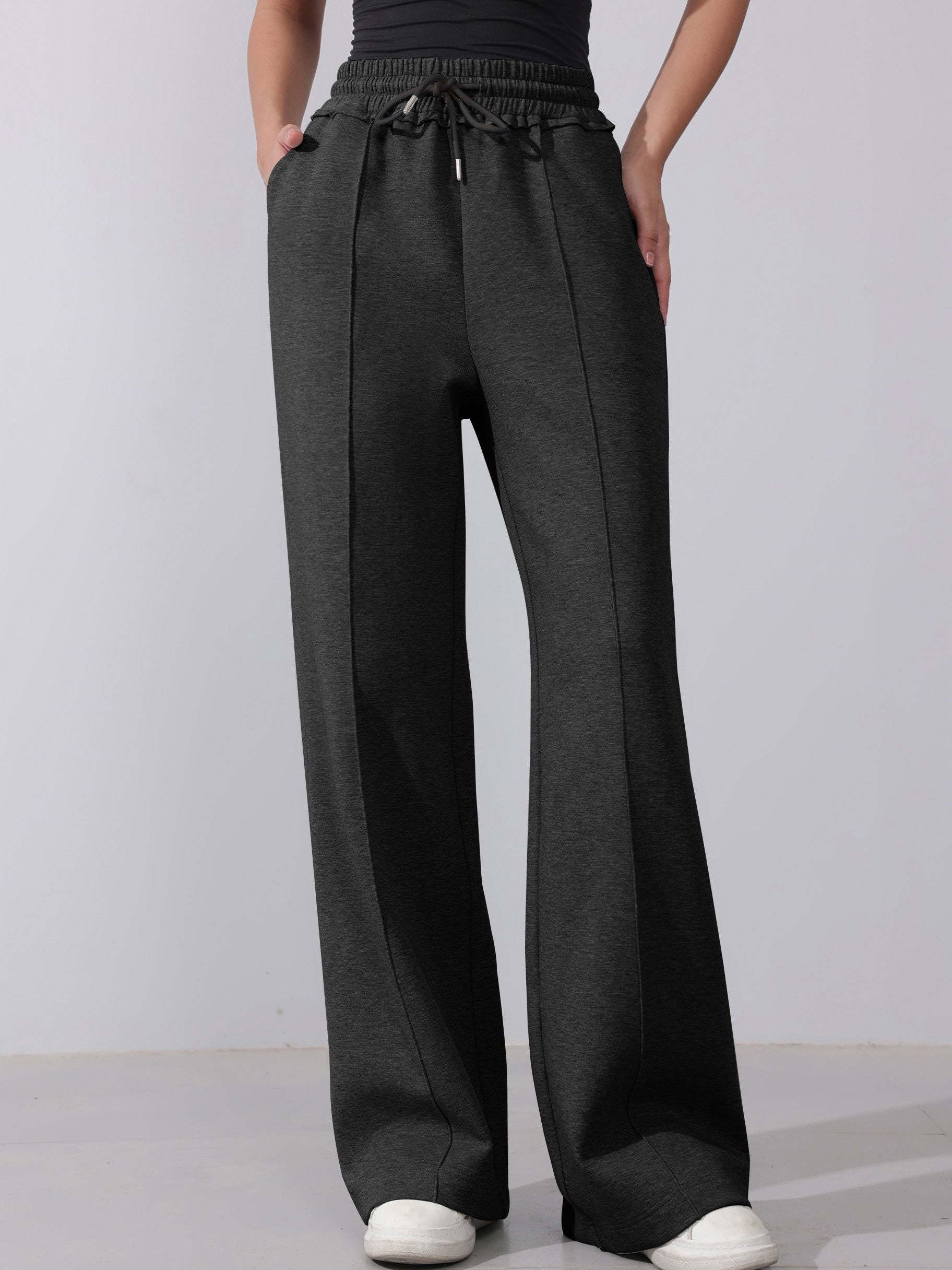 Anicia | Casual cotton piping trousers