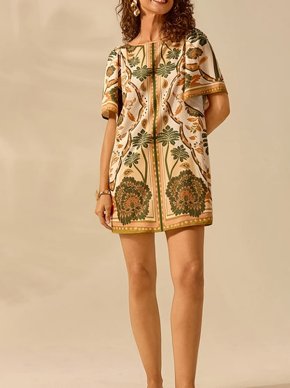Suzy | Tunic with Tropical Flower Print