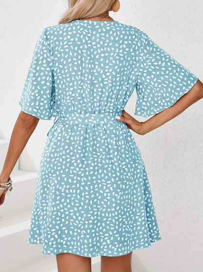 Fenna | Dress with leaf print