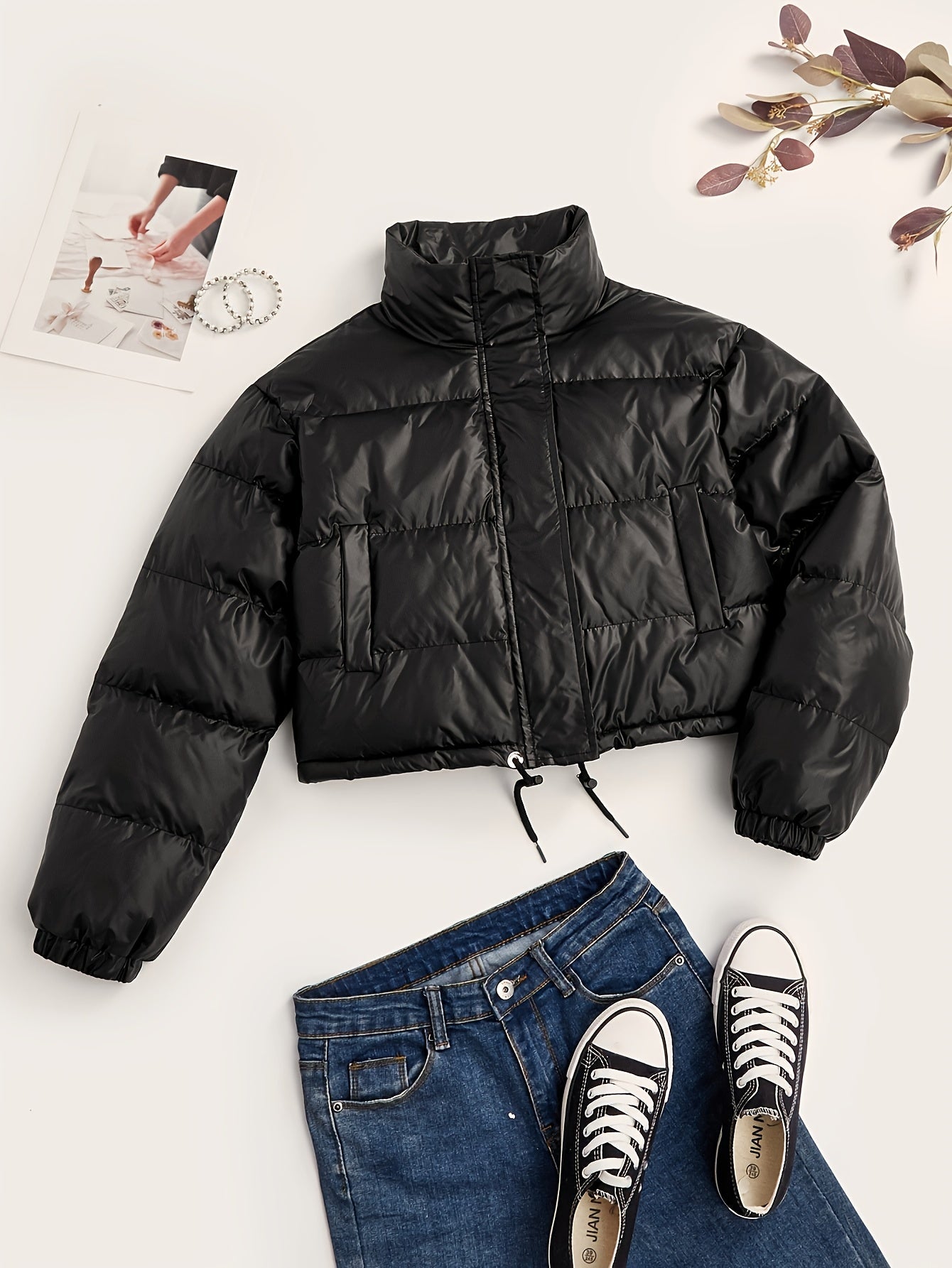 Janie | Drawstring puffer jacket