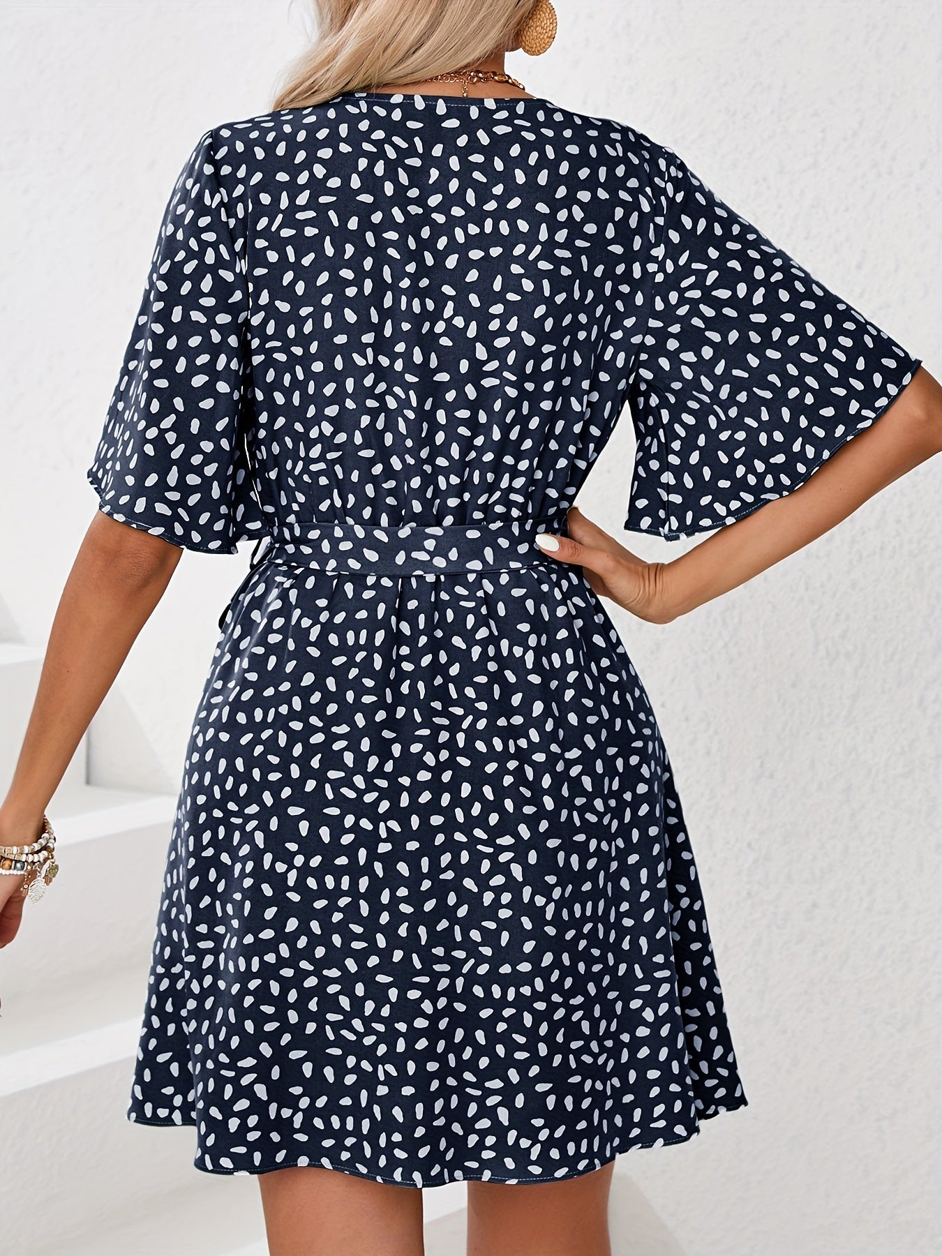 Fenna | Dress with leaf print