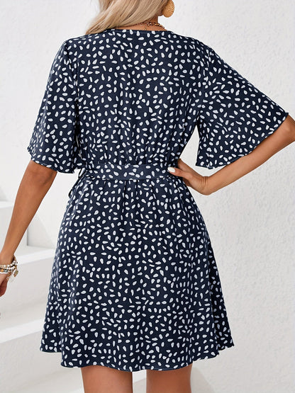 Fenna | Dress with leaf print